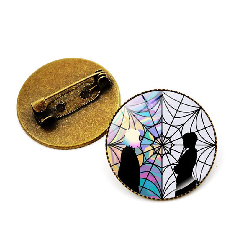 Wednesday Little Wolf Girl Brooch Versatile Selling Accessories Pin Badge Bag Clothing Decoration - Image 4